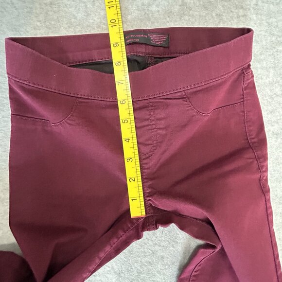 NO BOUNDARIES Skinny Pants XS/XCH(1) Wine Stretch Pull-On Low Rise - Picture 8 of 11